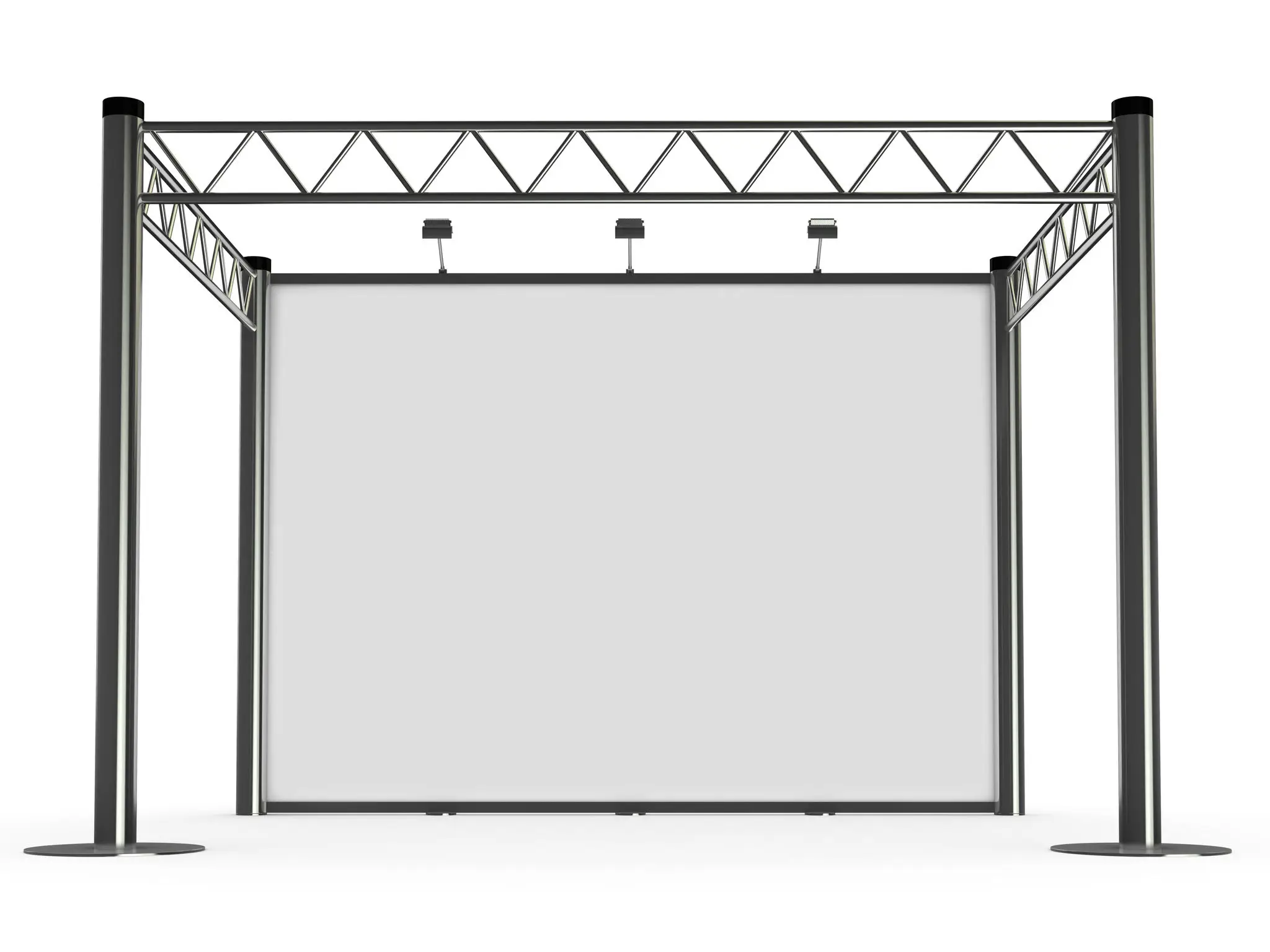 Projector screen with metal frame