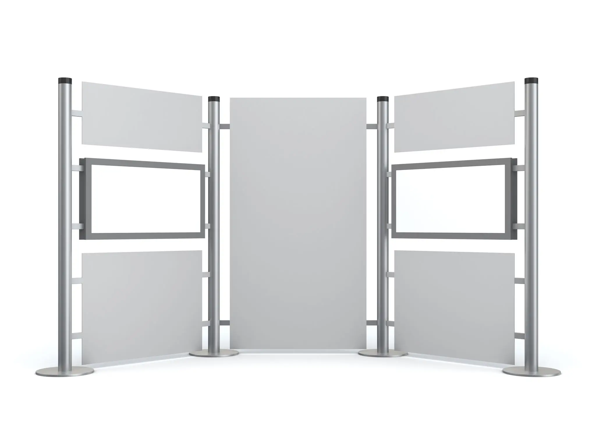 Blank trade show display setup